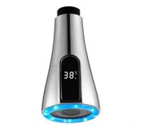 LED Display Kitchen Faucet Nozzle Pull Out Sink Water Tap Adapter with Water Temperature Display Two Spray Modes Water-Saving Bubble Jet Spray Chrome Finish G1/2 Connection