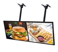 LED Display Light Box, Ultra-Thin Adjustable Rotatable Menu Sign for Promotional Content, Bright Clear Space-Saving Design