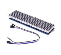 LED Display Microcontroller Module 4In1 Dot For Matrix Controller for 8x8 LED For Matrix For Arduino Compatible 5V Serial Input Output Driver(Blue)