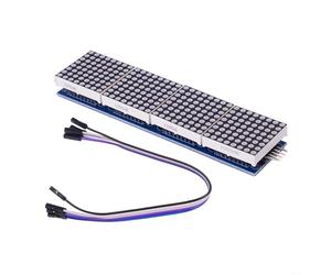 LED Display Microcontroller Module 4In1 Dot For Matrix Controller for 8x8 LED For Matrix For Arduino Compatible 5V Serial Input Output Driver(Blue)