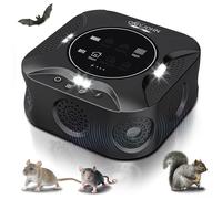 LED Display-Ultrasonic Pest Repeller Indoor,Multi-Mode Variable Frequency,with LED Strobe Light,Squirrel Repellent for House,Prevent Adaptation.Suitable for Houses,attics,garages,etc.