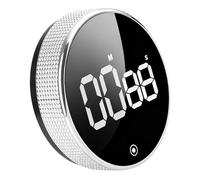 LED Display Visual Timer Magnetic Digital Kitchen Timers Countdown Countup for Classroom Cooking Fitness Baking Studying Productivity Ease of Use Adults in a Stylish Sliver