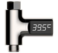 LED Display Water Temperature No Battery Required Real- Shower Faucet Thermometer Compatible with Most Equipment
