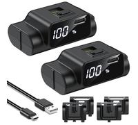 [LED Display] YUANHOT Rechargeable Battery Pack for Xbox Series X/S/One/Elite, 2 Pack 5520mWh Fast Charging for Xbox Controller Battery Pack, Remote Play and Charge Kit for Xbox One Faceplates