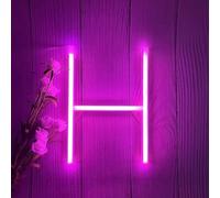 LED DIY Neon Light 0-9 Light Up Numbers 26 Alphabet Neon Lamp Battery/USB Powered, Lamp Wall Decoration, Number/Letter Illuminated Sign Neon Lights for Christmas Party Bar Wedding,Warm light,3