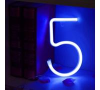 LED DIY Neon Light 0-9 Light Up Numbers 26 Alphabet Neon Lamp Battery/USB Powered, Lamp Wall Decoration, Number/Letter Illuminated Sign Neon Lights for Christmas Party Bar Wedding,Warm light,3