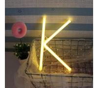 LED DIY Neon Light 0-9 Light Up Numbers 26 Alphabet Neon Lamp Battery/USB Powered, Lamp Wall Decoration, Number/Letter Illuminated Sign Neon Lights for Christmas Party Bar Wedding,Warm light,3