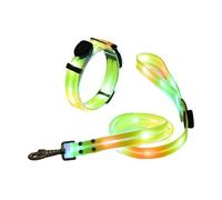 LED Dog Collar, Breathable Pet Necklace with Three Modes, Waterproof Dog Collar, USB Rechargeable Night Band for Camping with Can