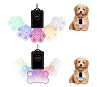 LED Dog Collar Light, 1/2PCS Rechargeable Pet Stable Necklace Tag with 7 Colour Lighting & Dual-Mode Switching for Night Walking, Running, Camping