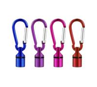 POPETPOP LED Dog Collar Light, 4 Pcs Cat Dog Collar Light, Clip-On Waterproof Collars Keychain, 3 Flashing Modes, Puppy Lead Pet Tag for Night Walking, Running, Camping, Climbing