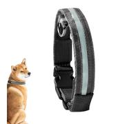 LED Dog Collar - Silicone LED Luminous Dog Collar | Flashing LED Dog Collar | USB Charged Lightweight Dog Lamp Collar Flashing Light Safety Collar