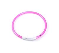 LED Dog Collar USB Flash Pet Safety Necklace Light with Three Glowing Modes Quick Slow Constant Glow High Visible Weatherproof Durable Lightweight PVC for Night Walking Large Medium Small Dogs