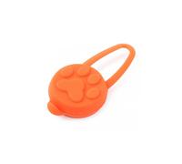 LED Dog Tag Lead Collar Orange Battery Power Light Up Walk Visability Night Aid