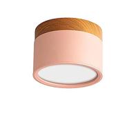 LED Downlight 5W 7W 9W 12W 15W 18W Dimmable Wood Mounted Ceiling Light Spotlight Interior Decoration Light-Pink Natural White_7W 220V