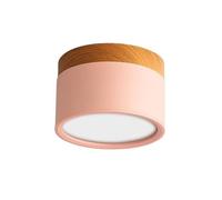 LED Downlight Dimmable 7W Nordic Wood Modern Led Surface Mounted Ceiling Light Spotlight Interior Decoration Light Super Bright(Pink,Nature Light)