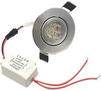 LED Downlight Recessed Ceiling Light, Adjustable Mini Spotlight for 50mm Cut Hole Size, White Light, 100-240V, Ideal for Home or Office Lighting