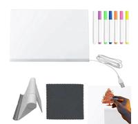 LED Drawing Board - 30x20cm Illuminated Drawing Pad, Dynamic Use Options | ABS Art Doodle Magic Pad with Quick Dry Pens, Light Up Acrylic Board for Office School Home Kids Teens Girls Boy