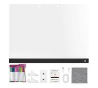 LED Drawing Board - 40x30cm Colorful LED Message Board with 12 Colored Pens, Adjustable Brightness Reusable Portable Tablet | USB Message for Kids Boy Girl School Classroom