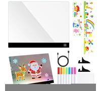 LED Drawing Board - ABS Acrylic 35cm, Erasable Pad, Acrylic Doodle Design | Illuminated 4 Mode Creative Fun, Rechargeable Writing For Boys, Girls, Home, Classroom, Workplace, School Use