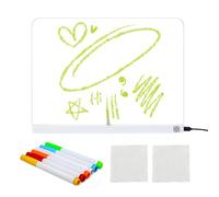 LED Drawing Board - Acrylic, 13.78 x 10.24 Inch, LED Light Board, 7 Color Modes | Reusable Erasable Colorful Notepad, Message Display Notepad for Artist Project