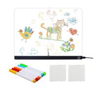 LED Drawing Board - Acrylic, 13.78x10.24in, LED Light-Up Board, 7-Color Modes | Erasable Reusable color Note Pad, message display pad for kids, art project, doodling