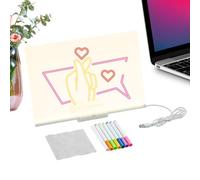 LED Drawing Board, Erasable Light Note Pad, Educational Doodle, Glowing Art Writing Tool, Creative Drawing, for Travel, Home, Kindergarten, School, Boys, Girls, Learning Fun