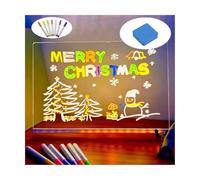 LED Drawing Board for Children, 2026 New Doodle Glow Creative Magic Panel with 7 Colors, Acrylic Dry Erase Drawing Board with Stand for Birthdays Christmas School Cafe Home Office (20x30cm)
