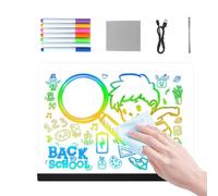 LED Drawing Board for Children | Coloured Dry-Erase Writing - LED Message Board - for Children Night Use Office School Holiday Art Painting and