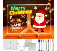 Led Drawing Board for Children Led Note Board with 7 Color Pens, Light Up Acrylic Drawing Pad, Glow Art Drawing Board, Doodle Board for 3+ Year Old, 30x20cm, Gift for Christmas, Birthday
