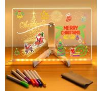 LED Drawing Board for Children, Light Up Drawing Board Kids with 7 Colors Pen, Luminous LED Note Board for Children, Arts Doodle Note Board for Home Office Christmas (L 11.8 x 7.8(30x20CM))