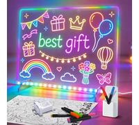 Led Drawing Board for Children, Light Up Drawing Toys for Girls Boys Age 4-8, Glow Doodle Board with Neon Pens, Arts and Crafts Creative Gifts Birthday Christmas for Kids