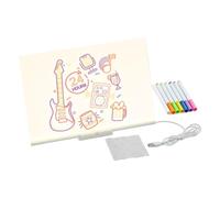 LED Drawing Board for Kids - Light Up Acrylic Writing and Art Board | Luminous Writing Pad with 7 Color Pens for Drawing, Tracing, Learning, and Creative Fun at Home or School