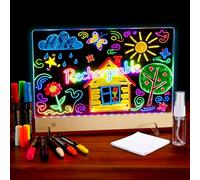 LED Drawing Board for Kids Rechargeable,Acrylic Light Up Drawing Tablet, LED Note Board with Colors,Light Up Dry Erase Board,Clear Glow Doodle Board with Stand for Girls Birthday Christmas Gift