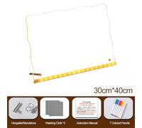 LED Drawing Board For Kids, USB Powered Light Up Doodle Glow Note Board, Neon with Light Dry Colo Drawing Erase Up 7 Pad