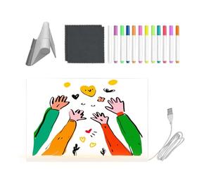 LED Drawing Board - Illuminated Tracing Pad 7.88 X 7.88 Inches | LED Art Board Brightness Adjustable for Drawing | Light Pad - DIY Projects For Kids Artists