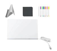 LED Drawing Board - Light Up Board | Writing Boardd, Colorful Adjustable Stand Dry Erase USB Toys with 7 Colors Pen, for Dark Home School Holiday Art Doodle Painting Coloring Display Sign