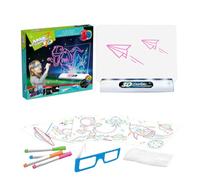 LED Drawing Board - PET Glow Panel Size | Creative Writing Pad 3D Fluorescent Magic Tablet Erasable Memo Doodle Toy Colorful Light Effects | for Kids Art Learning Night Play and Creativity