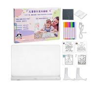 LED Drawing Board, Reusable Writing Panel, 21.8x30.7cm, LED Message Board, Acrylic Drawing Panel, Bright Illustration Display, for Classroom Playroom Home
