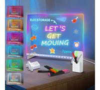 Led Drawing Board with 6 Light Modes, Led Note Board with 8 Colors Light Up for Kids, Rewritable Acrylic Magic Message Board Charming Gift, 35 * 25cm