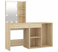 LED Dressing Table & Cabinet Engineered Wood Furniture Multi Colours vidaXL