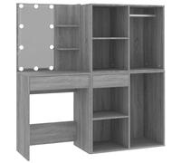 LED Dressing Table & Cabinets Engineered Wood Furniture Multi Colours vidaXL