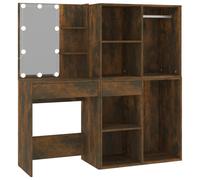 LED Dressing Table & Cabinets Engineered Wood Furniture Multi Colours vidaXL