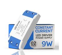 LED Driver 8-12W Constant Current 300mA High Power AC 85-265V Output 24-46V External Power Supply LED Ceiling Lamp Rectifier Transformer 2Pcs (9 Watts)