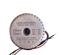 LED Driver with 3-Speed Color Temperature & Dimming, 60-240W Output, 20-35V for Nordic Chandeliers, Crystal Lamps, Decorative Fixtures, White