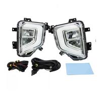 LED DRL Daytime Running Lights Fog Lamp Cover With Yellow Turn Signal Lamp 1 Pair For Mitsubishi For Triton L200 2019 2020 2021 Bumper Fog Light(Left and Right)