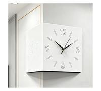 LED Dual Face Corner Wall Clock, Modern Decor Timepiece with Luminous Display, Metal Aviation Aluminum Hands, Ultra Quiet Sweep Movement for Home or Office