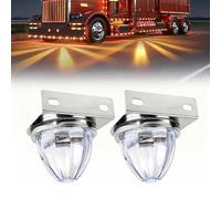 LED Dual Function Watermelon Lights,2pcs Dual Color Strobe LED Watermelon Lights with Bracket,Semi Truck Side Marker Turn Signal Light,Under Glow WheelLight for Truck,Universal Underglow Light