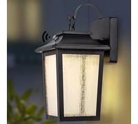 LED Dusk to Dawn Outdoor Wall Lantern with Sensor, Exterior Porch Light Fixtures Wall Mount, 100% Waterproof Anti-Rust, Matte Black Outdoor Wall Lights for Garage, Doorway, Hallway