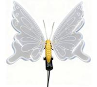 LED Dynamic Butterfly, 40cm/60cm Dynamic Butterfly Simulated Insect Decorative Lamp, Illuminated Butterfly Park Landscape Lawn Lighting, Outdoor Illumination Feature Lighting for Sce White-Light 60CM