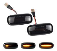LED Dynamic Side Indicator Amber Super Bright Canbus Sequential Repeater Lights for Audi A3 S3 8L A8 D2 TT 8N (Black)